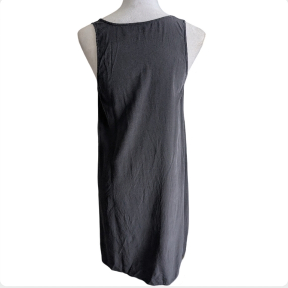 ❌Everlane 100% Silk The Tank Dress with Pockets Charcoal Gray Size Small - Picture 10 of 14